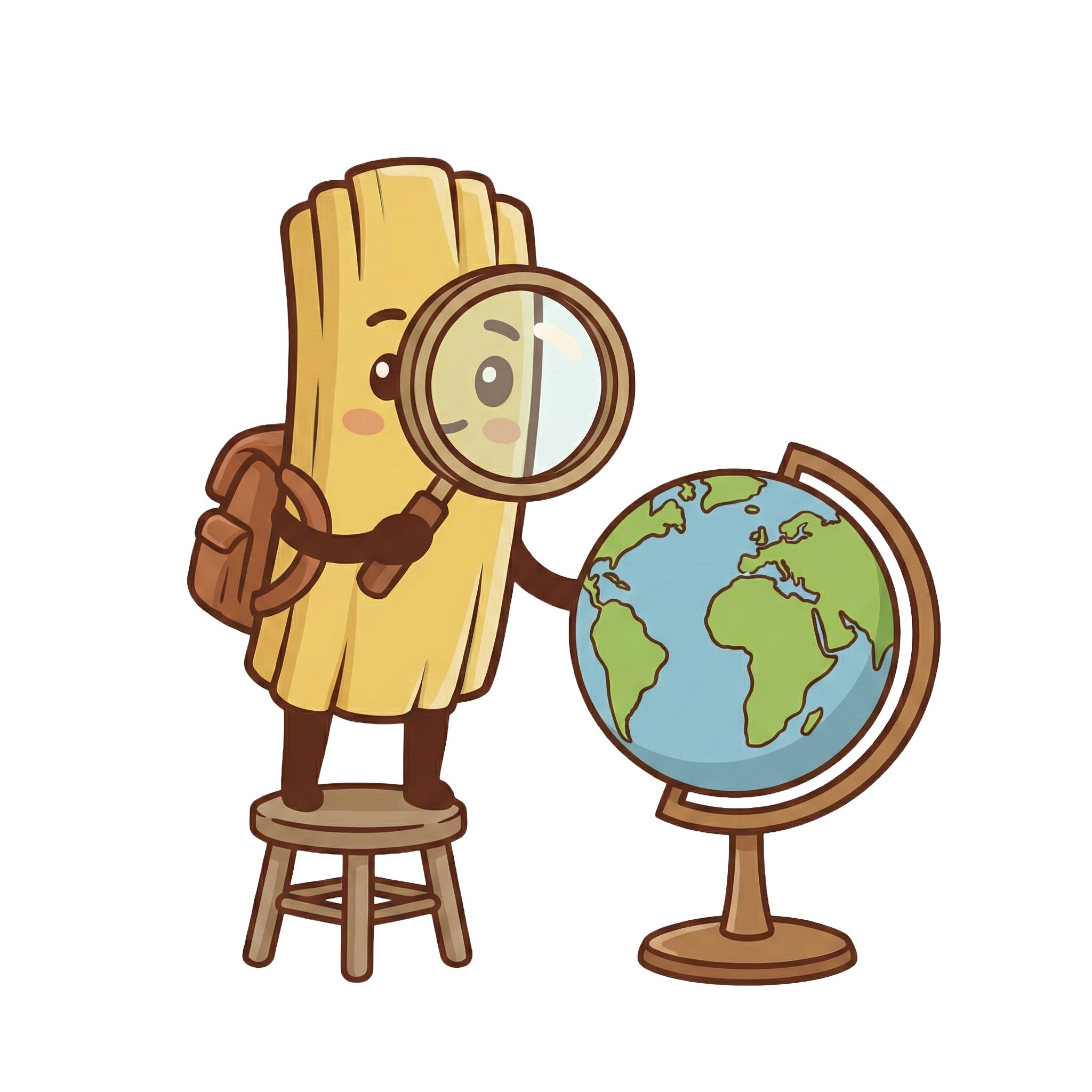 Linguini exploring the globe